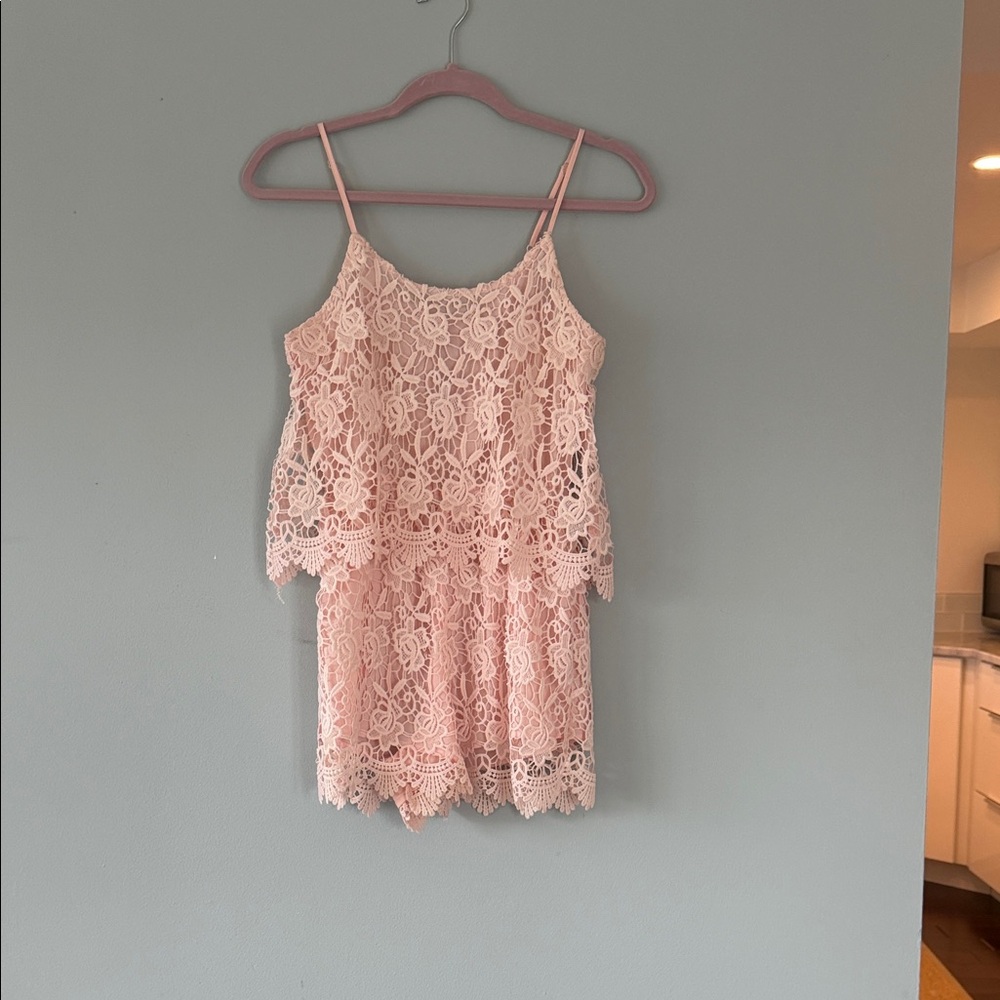 Yumi Kim Pink Lace Mini Dress